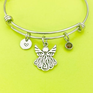 Silver Guardian Angel Charm Bracelet, N1705
