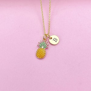 Gold Pineapple Charm Necklace Personalized Customize Charm Necklace, N2193