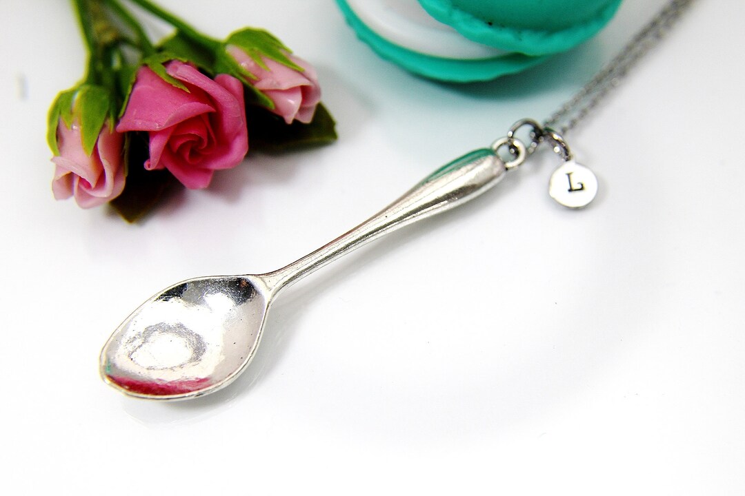 Silver Spoon Necklace, Spoon Jewelry Gift, Personalized Gift, N5135 Etsy