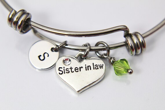 Sister in law charm cheap bracelet
