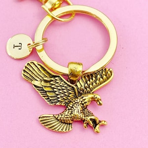 Gold Flying Eagle Charm Keychain, N3669C