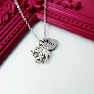 Mother Daughter Gifts, Mother and Baby Elephant Necklace, Personalized Gift, N1311G image 5