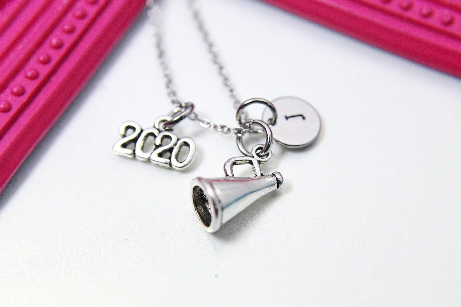 Cheerleader Necklace Megaphone Necklace Cheerleader Etsy