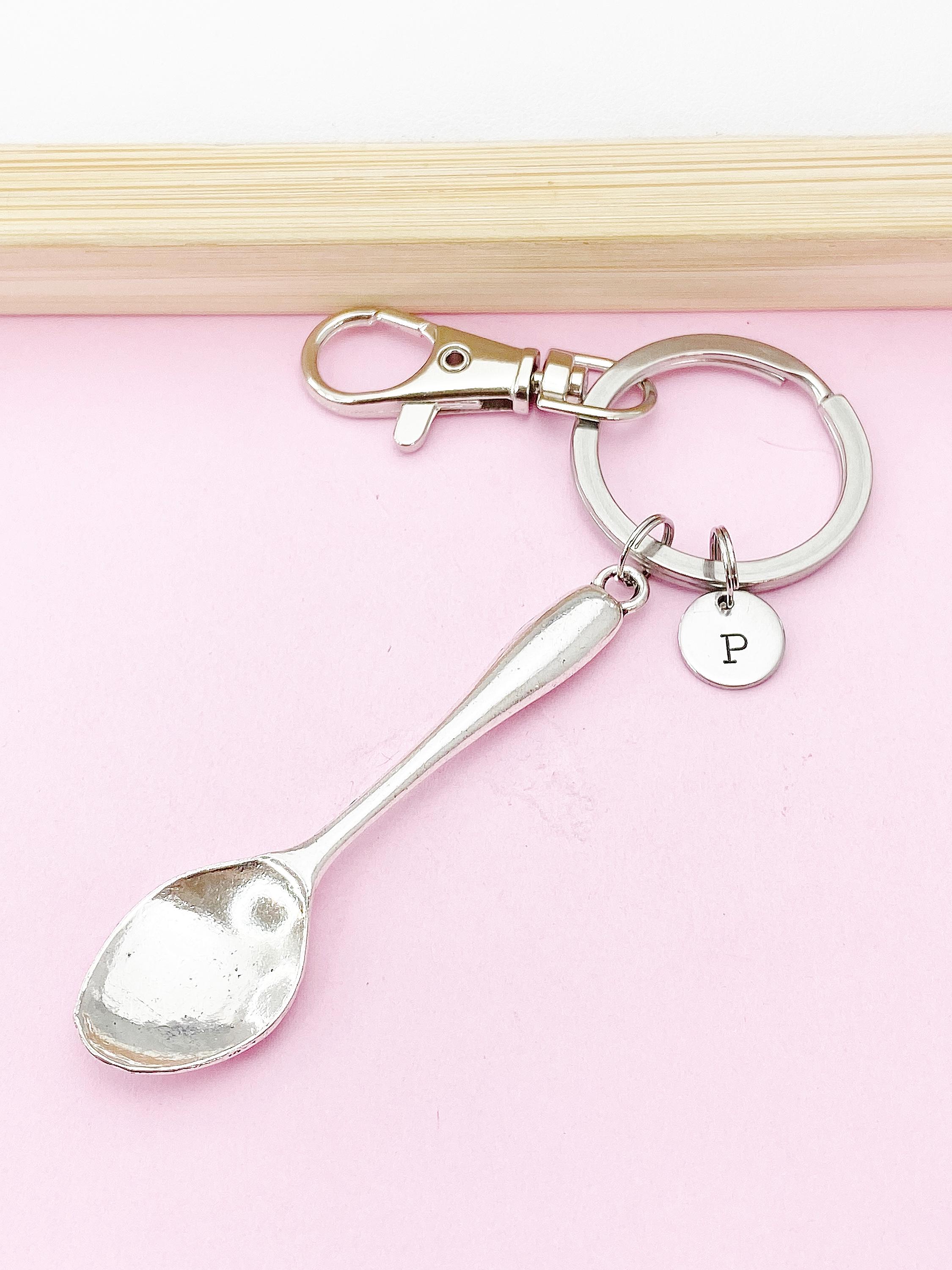 Silver Spoon Keychain, N5135 - Etsy