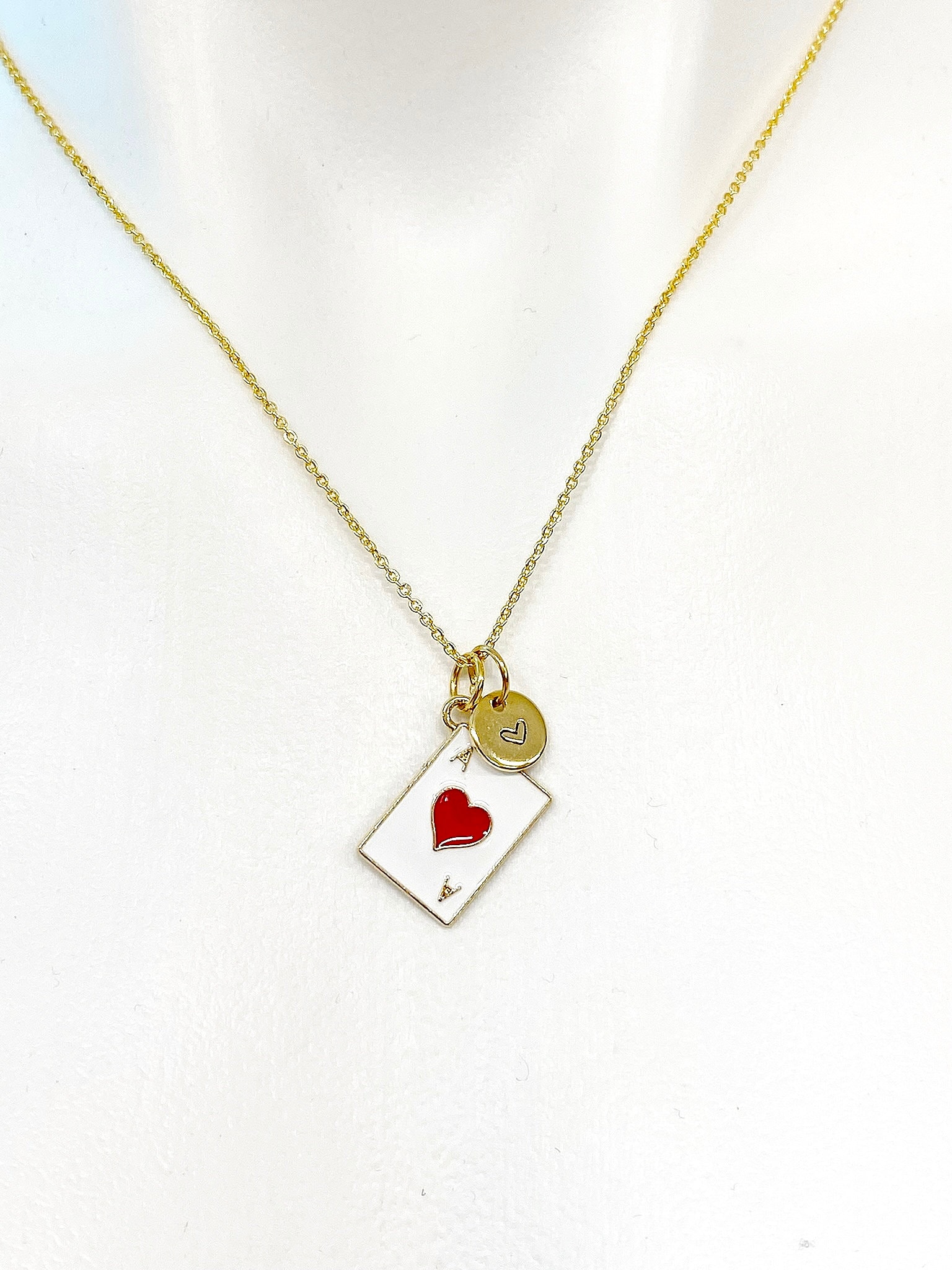 C Heart Necklace Etsy