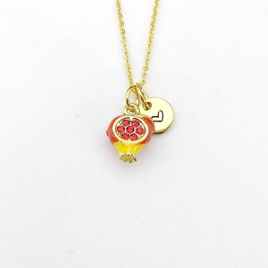 Gold Pomegranate Necklace Birthday Gifts, Personalized Gifts, N5210