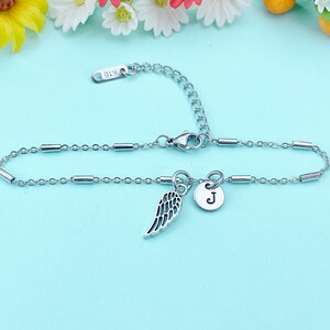 Guardian Angel Wing Charm Bracelet Sympathy Gift & Everyday Reminder, N1547C Bild 5
