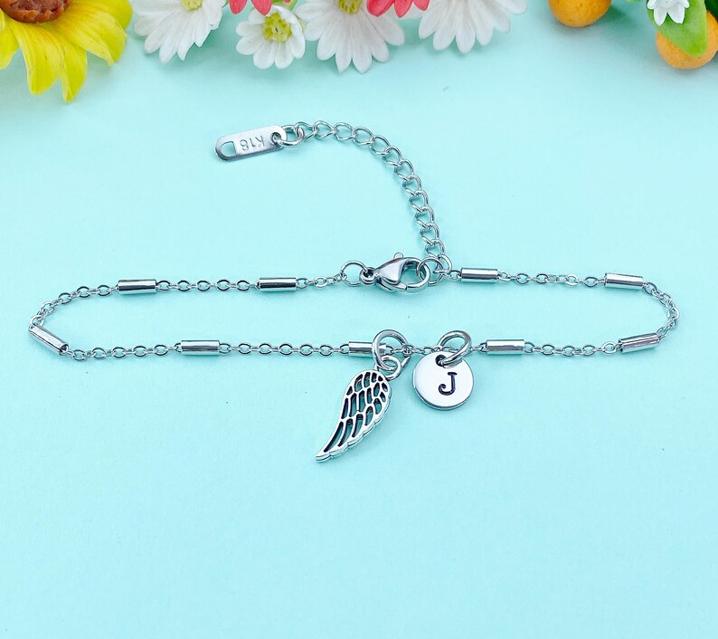 Guardian Angel Wing Charm Bracelet Sympathy Gift & Everyday Reminder, N1547C Bild 5