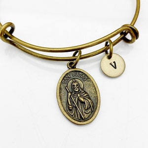 Saint Jude Charm Bracelet, San Judas Charm, Personalized Gift, N4667