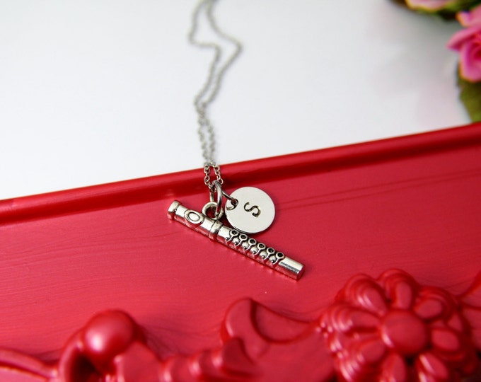 Silver Flute Key Necklace With Matching Silver Plated Snake Etsy