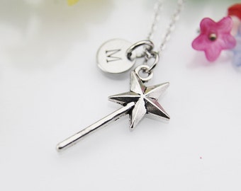 Magic Wand Necklace Silver Wand Charm 