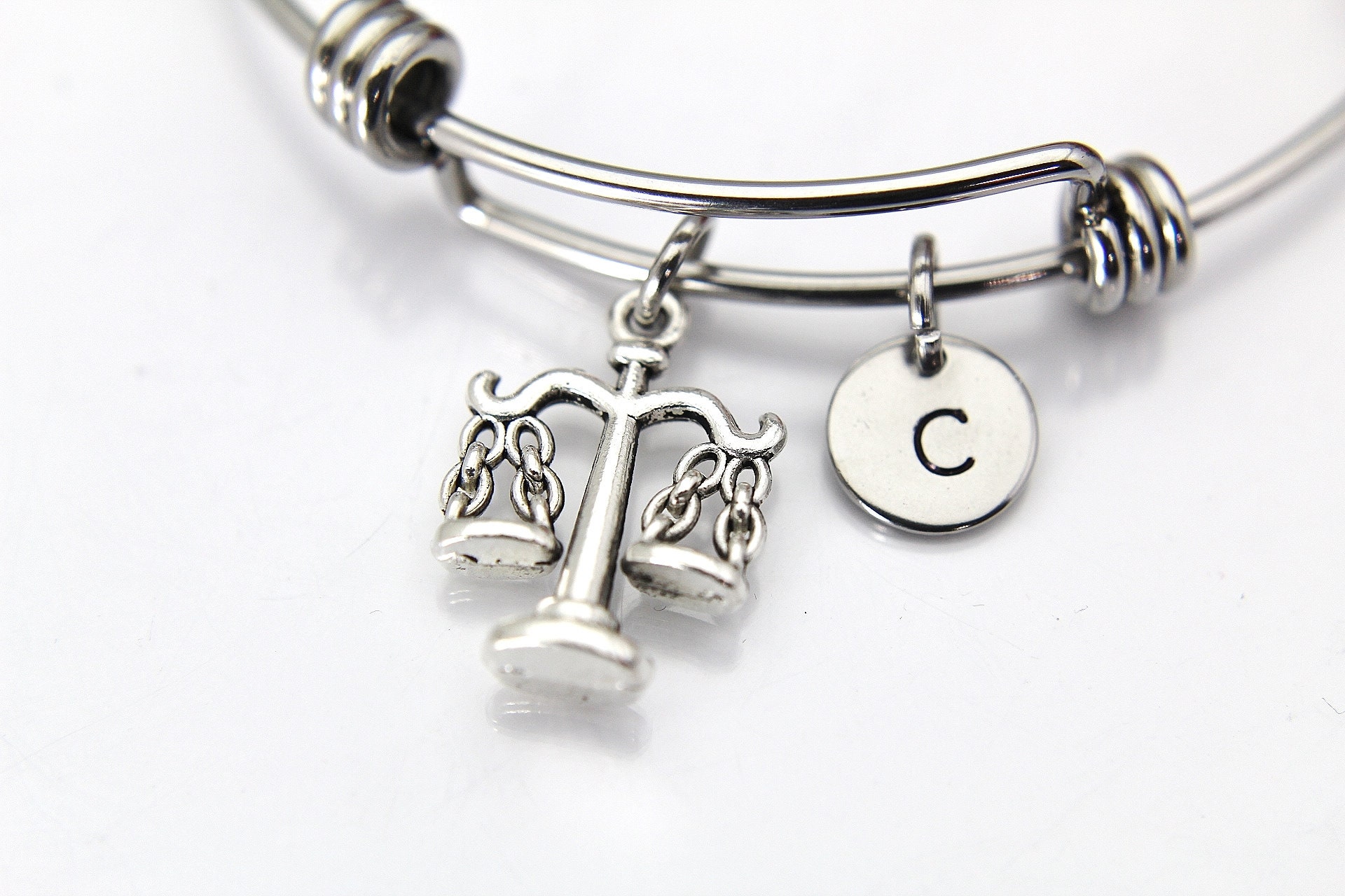 Justice Scale Bracelet Justice Scale Bangle Lawyer Charm Etsy