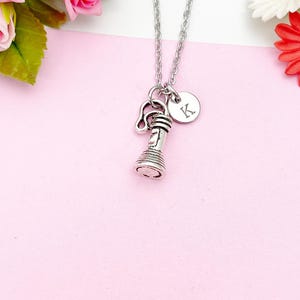 Torch Flashlight Charm Silver Necklace, N1460C