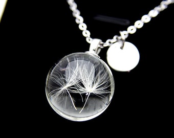 Best Christmas Gift Dandelion Necklace, Wish Dandelion , Birthday Gifts, Terrarium Jewelry, Pressed Flowers Jewelry, Gardening Gift, N200