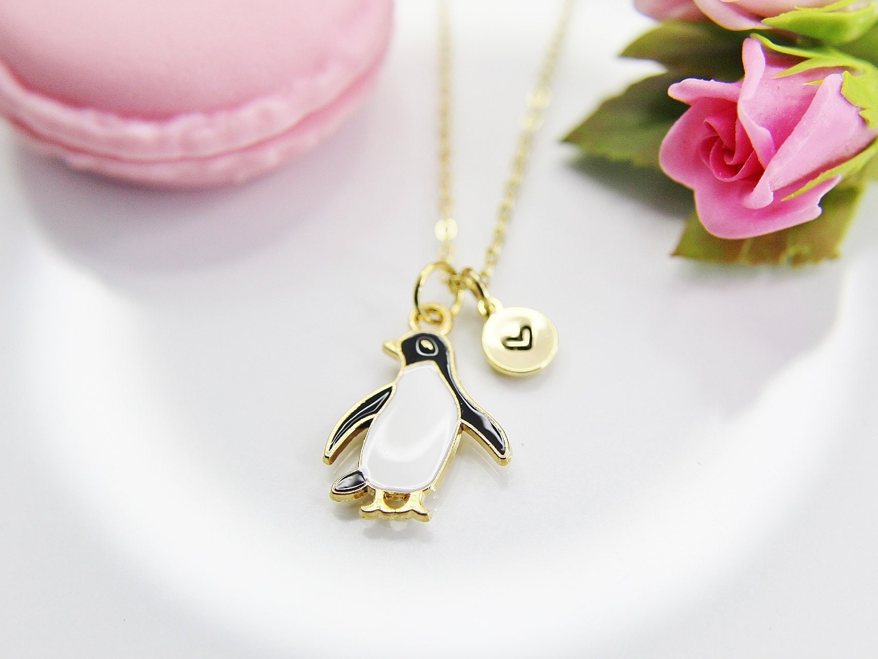 Solid Gold Gentoo Penguin Pendant | Lucy Stopes-Roe