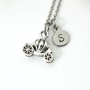 Silver Pumpkin Carriage Charm Necklace, Pumpkin Carriage Charm, Princess Charm, Halloween Charm, Fairytale Charm, Personalized Gift, N802