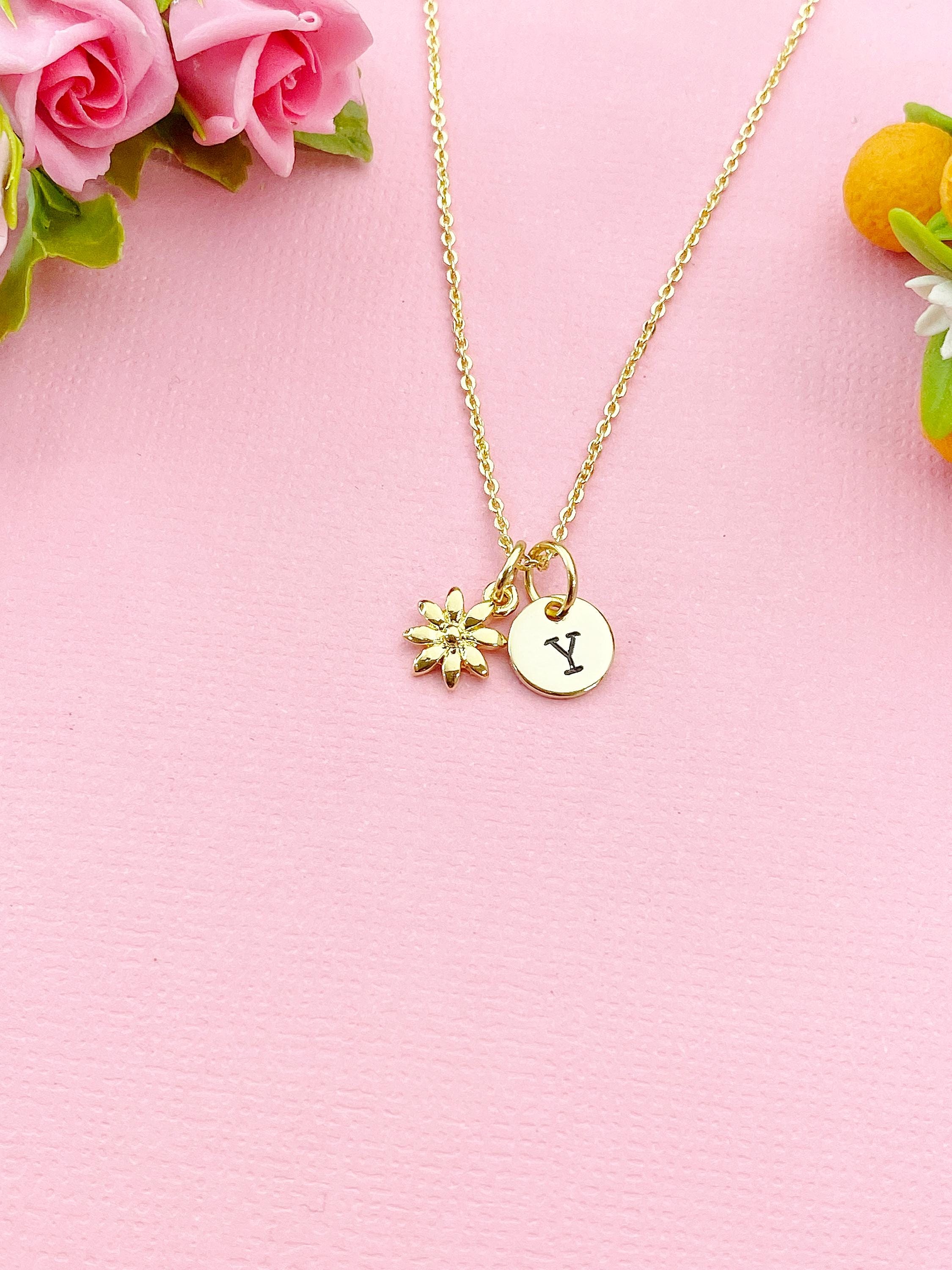 Gold Tiny Tiny Daisy Flower Charm Necklace, N6046 - Etsy