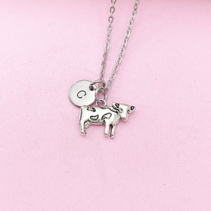 Silver Cow Charm Necklace, N2283