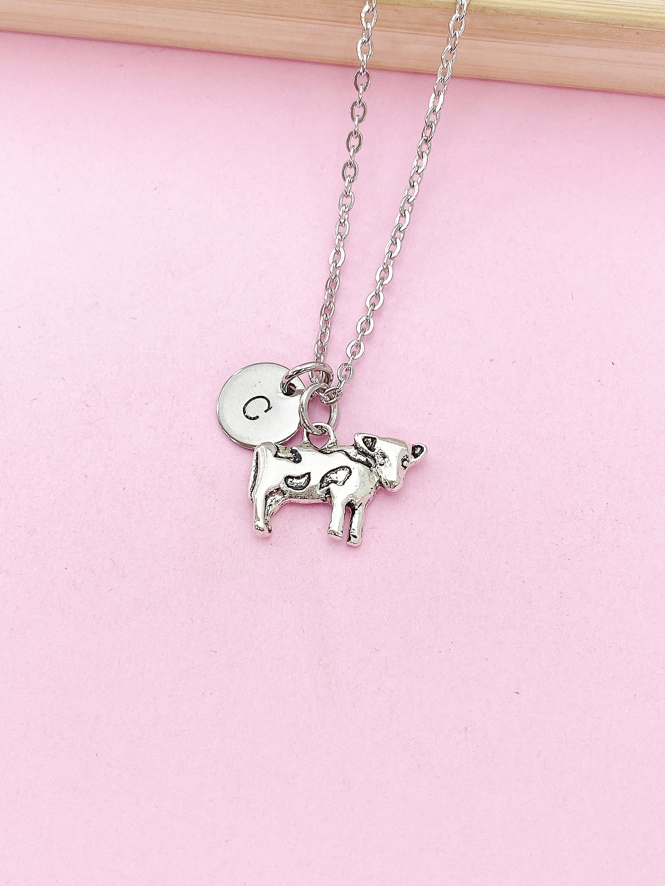 Silver Cow Charm Necklace, N2283 - Etsy