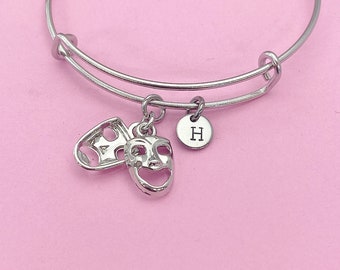 Drama Theater Mask Bracelet – Comedy & Tragedy Charm Jewelry For Actors, Students & Theater Lovers
