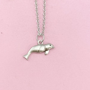 Silver Seal Charm Necklace, N5093A
