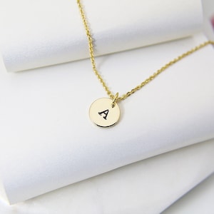 Initial Necklace, 18K Real Gold Plated Letter Charm, Dainty Necklace, Personalized Gift, Best Friend Gift, Girlfriend Gift, Sister Gift G172