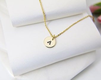 Initial Necklace, 18K Real Gold Plated Letter Charm, Dainty Necklace, Personalized Gift, Best Friend Gift, Girlfriend Gift, Sister Gift G172