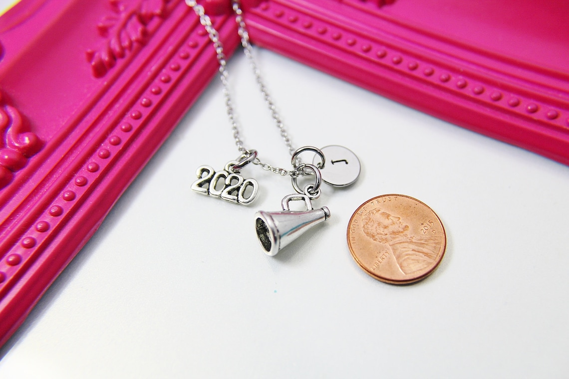 Cheerleader Necklace Megaphone Necklace Cheerleader Etsy