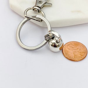 Silver Kettlebell Charm Keychain Fitness Weightlifters Gifts Ideas Personalized Made to Order Jewelry, AN2594 image 9