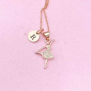Ballet Necklace, Ballet Dance Charm, Personalized Gift, N344