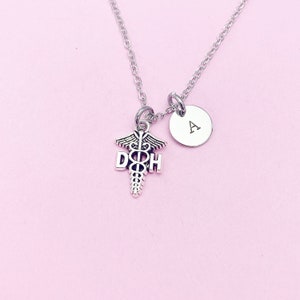 DH Caduceus Necklace, Dental Hygienist Gift, N197F