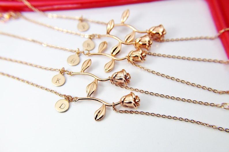 Rose Gold Rose Bracelet June Birth Month Flower Jewelry