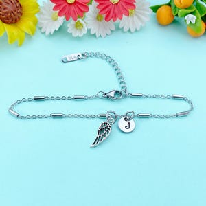 Guardian Angel Wing Charm Bracelet Sympathy Gift & Everyday Reminder, N1547C Bild 6