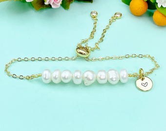 Pearl Bracelet, Natural Cultured Freshwater Pearl Bracelet, Pearl Jewelry, N6115P