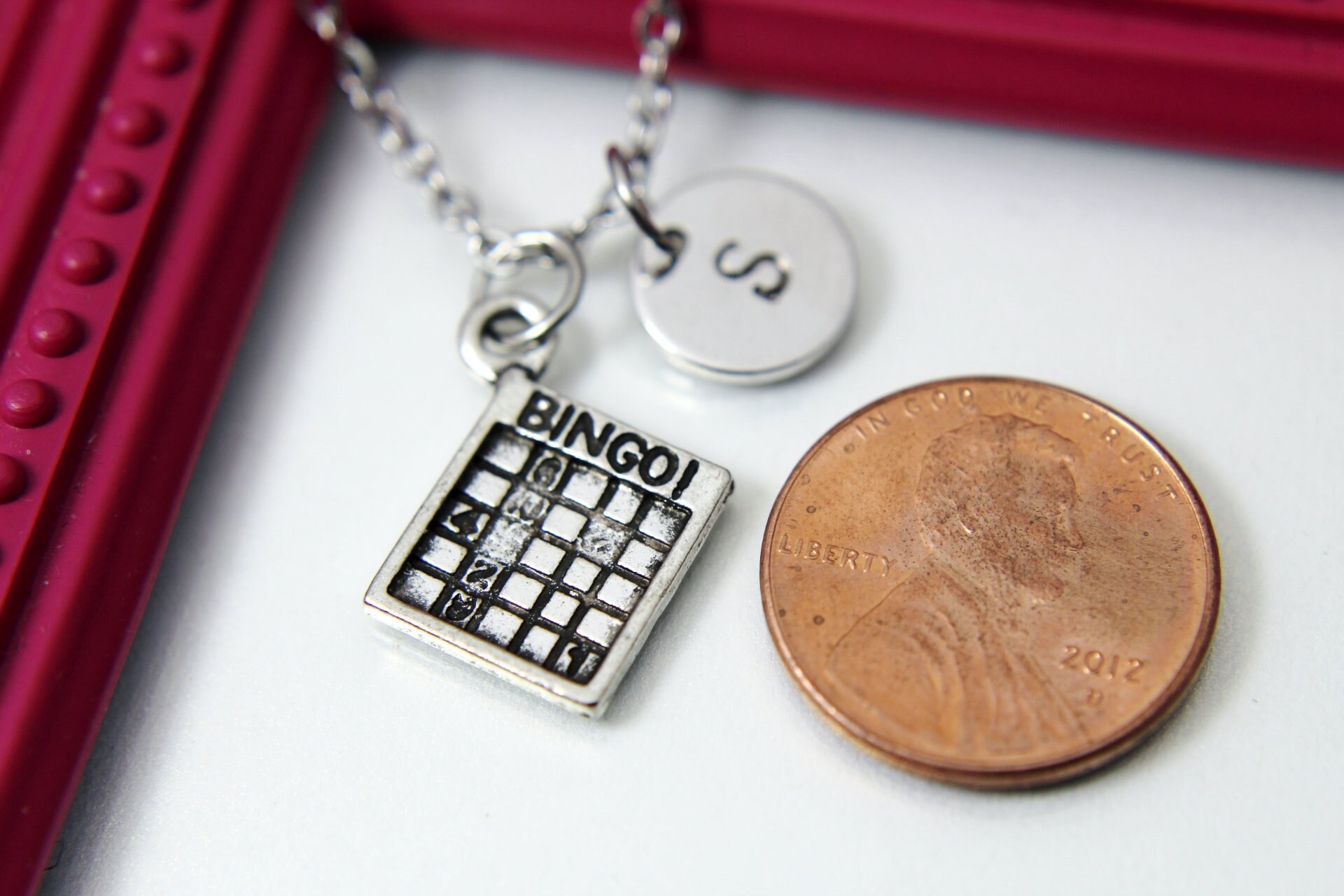 Silver Bingo Necklace Christmas Bingo Gift Gifts for Bingo Etsy