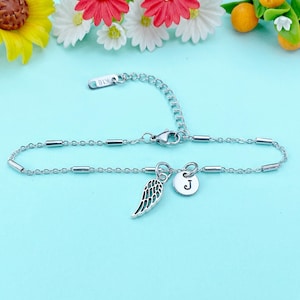 Guardian Angel Wing Charm Bracelet Sympathy Gift & Everyday Reminder, N1547C Bild 1