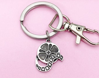 Movie Film Reel Charm Keychain, Personalized Gifts, N85E