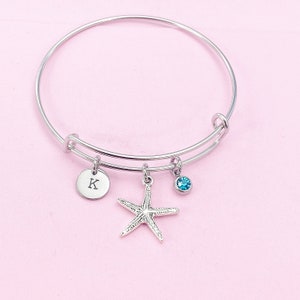 Silver Starfish Charm Bracelet, N4185