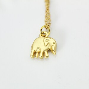 Elephant Necklace, Elephant Charm Necklace, Gold Elephant Charm, Animal Charm, Mother&#39;s Day Gift, Christmas Gift, Personalized Gift, N285