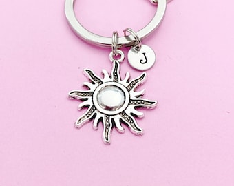 Silver Sun Charm Keychain, N4460