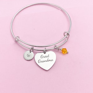 Silver Great Grandma Charm Bracelet, D440A