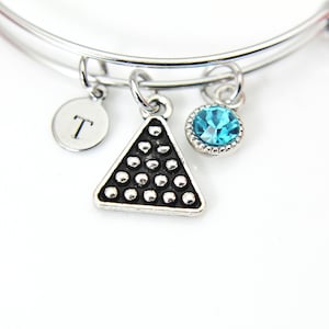 Silver Pool Table Rack Bracelet, Billiards Bracelet, Snooker Charm, Billiards Jewelry, Personalized Gift, N977