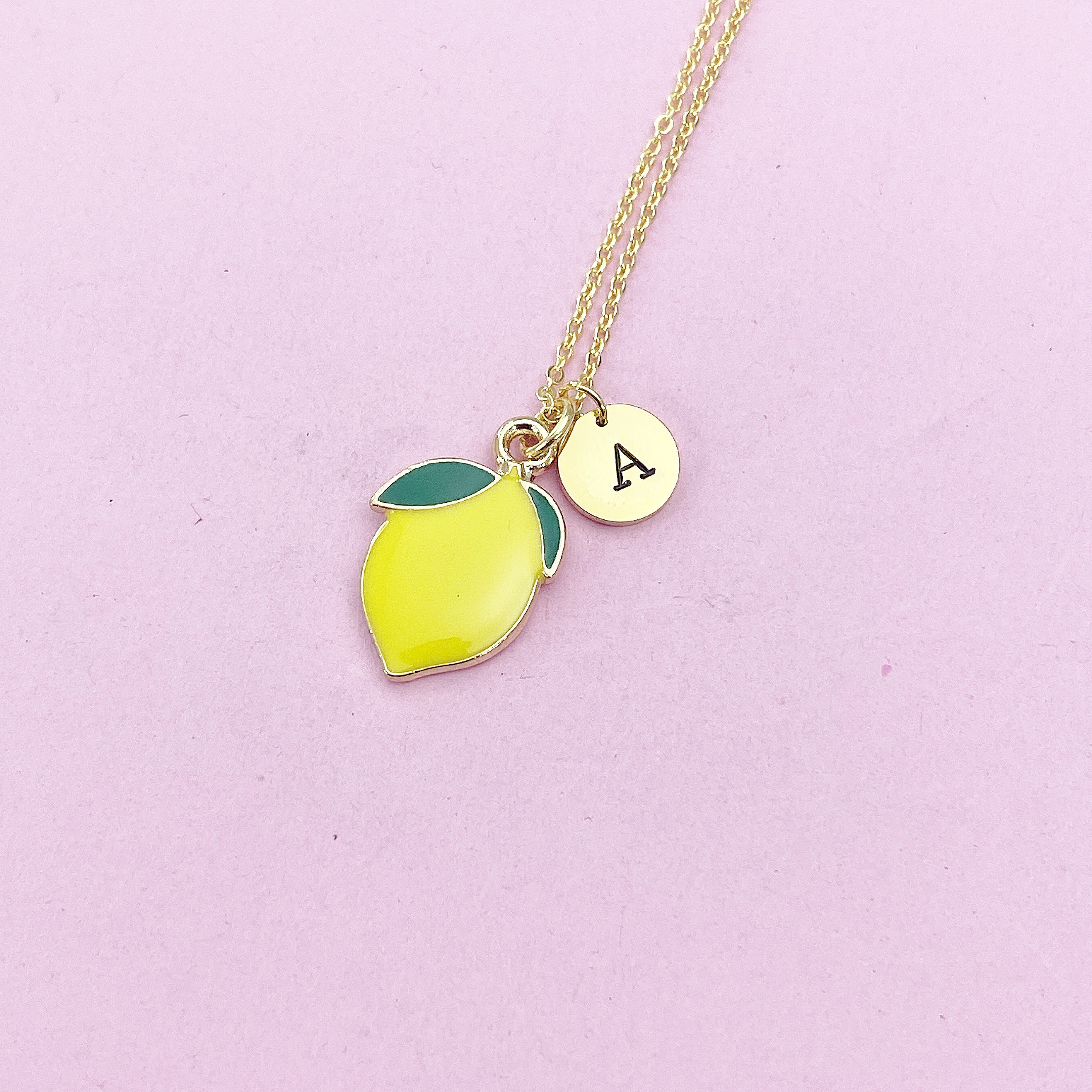 Lemon Necklace in Gold, N4753A - Etsy