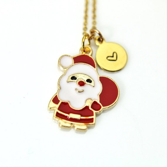 Gold Christmas Santa Claus Charm Necklace Christmas Santa Charm Red Christmas Santa Claus Jewelry Personalized Gift Christmas Gift N622 Etsy Canada