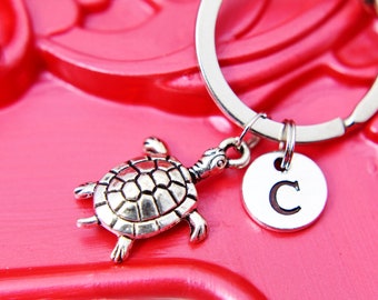 Tortoise Keychain, Turtle Keychain, Turtle Charm, Personalized Gift, N1248