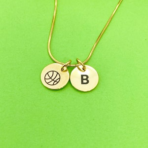 Basketball Team Gift, Gold Basketball Necklace, Basketball Keychain, Basketball Bracelet, Basketball Jewelry, D250