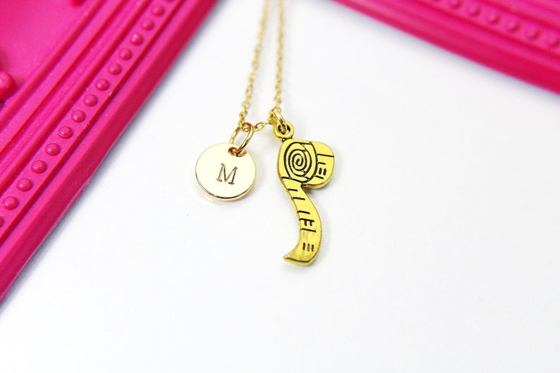 Gold Tape Measure Charm Necklace Tape Measure Sewing Etsy