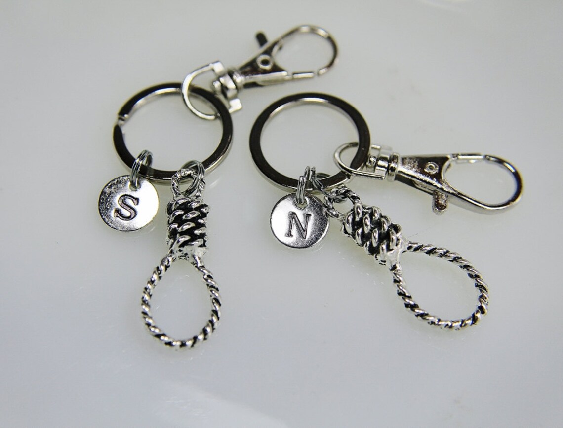 Knot Rope Charm Keychain Knot Rope Charm Gothic Jewelry - Etsy