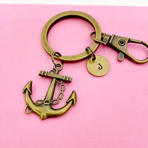 小物 US Exclusive Anchor Key Chain Anchor Key Chain In Leather For Men | J.Crew