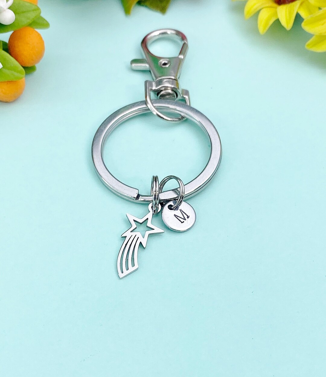 Shooting Star Charm Keychain, N6495K Etsy